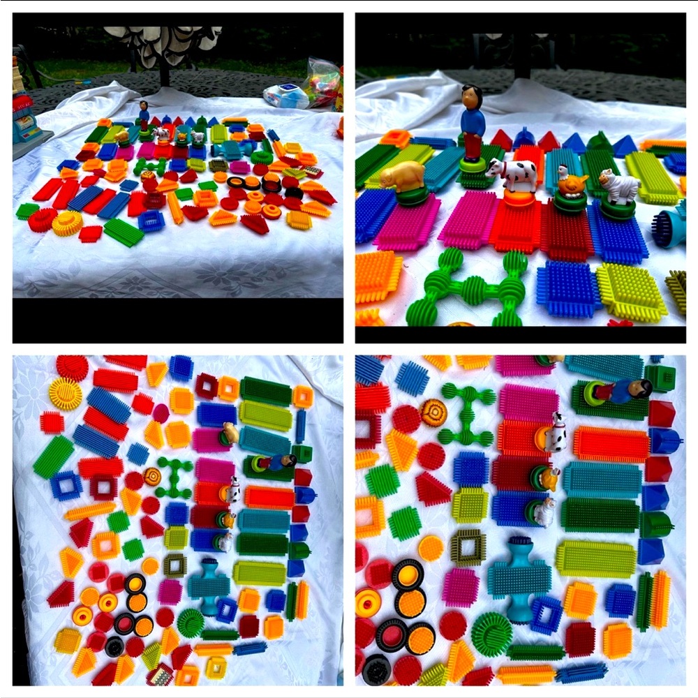 Huge lot of bristle blocks and figures